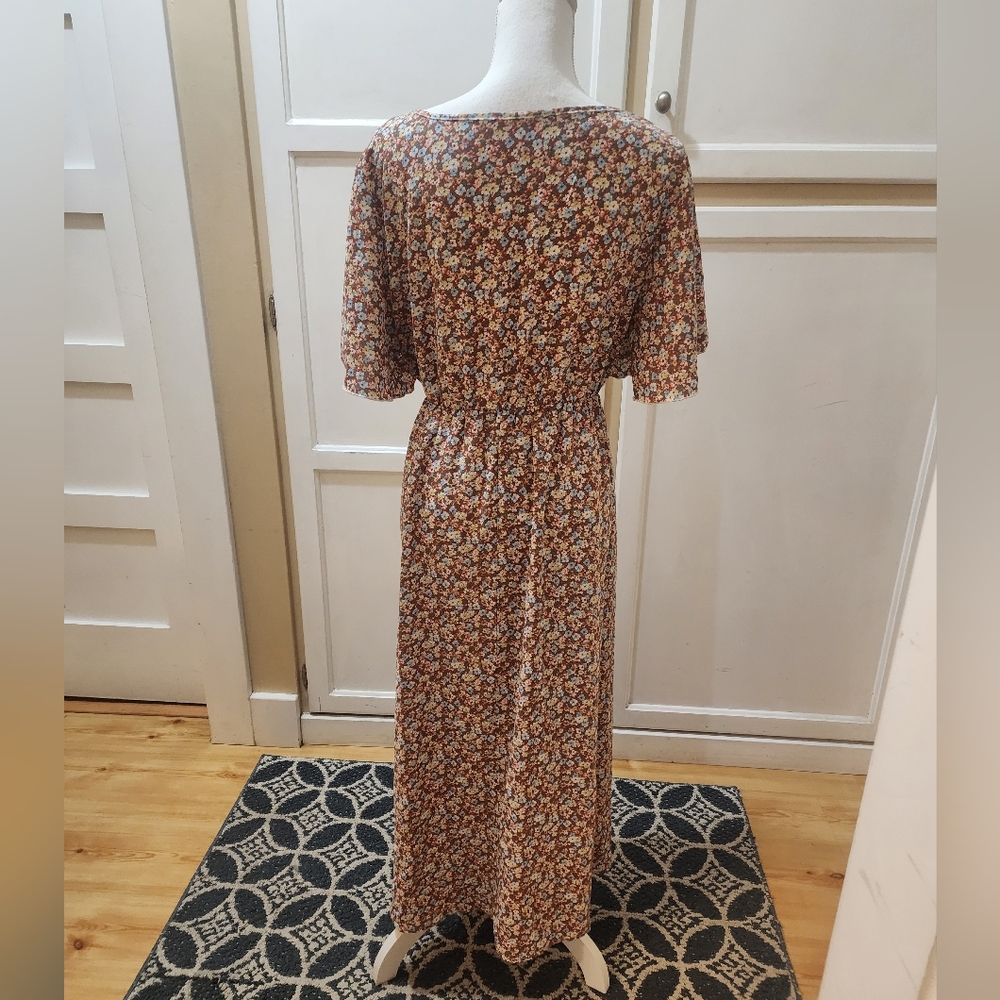 SHEIN Women's Ditsy Floral Print Ruffle Hem Dress NWT - Picture 9 of 15